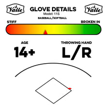Load image into Gallery viewer, Valle Eagle 11 First Base Training Mitt