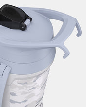 Cargar imagen en el visor de la galería, Under Armour Playmaker White/Grey Camo Black Logo Jug 64 oz. Water Bottle