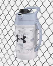 Cargar imagen en el visor de la galería, Under Armour Playmaker White/Grey Camo Black Logo Jug 64 oz. Water Bottle