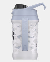 Cargar imagen en el visor de la galería, Under Armour Playmaker White/Grey Camo Black Logo Jug 64 oz. Water Bottle