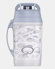 Cargar imagen en el visor de la galería, Under Armour Playmaker White/Grey Camo Black Logo Jug 64 oz. Water Bottle