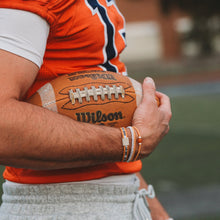 Cargar imagen en el visor de la galería, K'lani Hair tie Bracelet Game Day Orange / White