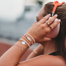 Cargar imagen en el visor de la galería, K'lani Hair tie Bracelet Game Day Orange / White