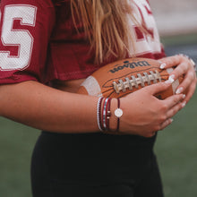 Load image into Gallery viewer, K'lani Hair tie Bracelet Game Day Maroon / Gray
