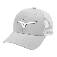 Cargar imagen en el visor de la galería, Mizuno Diamond Trucker Hat: Grey-White