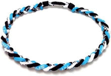 Cargar imagen en el visor de la galería, Titanium Necklace Sport Running Tornado Braided 3 Rope Ionic Necklace