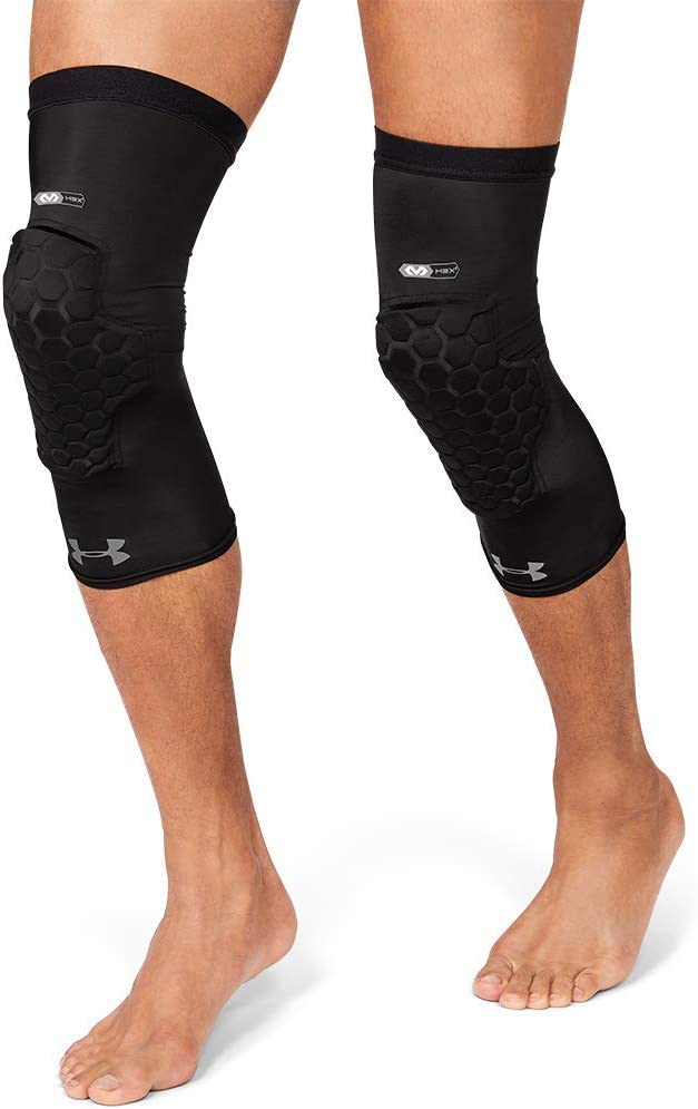 Mcdavid Extended Compression Leg Sleeve with Hexpad Protective Pad (Black,  Large)