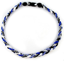 Cargar imagen en el visor de la galería, Titanium Necklace Sport Running Tornado Braided 3 Rope Ionic Necklace