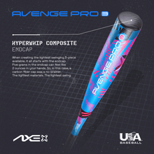 Cargar imagen en el visor de la galería, Axe Avenge Pro 3 USA Baseball Bat -10 | Standard Handle
