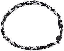 Cargar imagen en el visor de la galería, Titanium Necklace Sport Running Tornado Braided 3 Rope Ionic Necklace