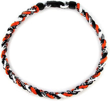 Cargar imagen en el visor de la galería, Titanium Necklace Sport Running Tornado Braided 3 Rope Ionic Necklace