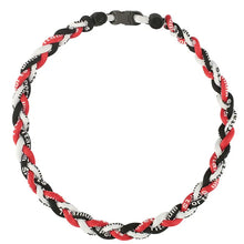 Cargar imagen en el visor de la galería, Titanium Necklace Sport Running Tornado Braided 3 Rope Ionic Necklace