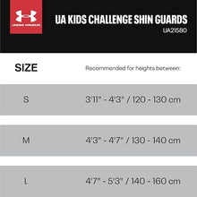 Load image into Gallery viewer, UA Challenge Kids' Shin Guards