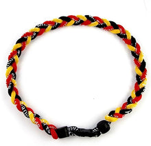 Cargar imagen en el visor de la galería, Titanium Necklace Sport Running Tornado Braided 3 Rope Ionic Necklace