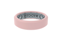Load image into Gallery viewer, Groove Life Edge Rose Quartz Thin Ring. rings Silicone rings for womenGroove Life Edge Rose Quartz Thin Ring