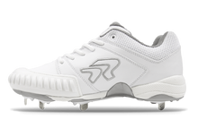 Cargar imagen en el visor de la galería, Ringor softball cleats. Ringor cleats clearance. Where to buy ringor cleats.ringor softball cleats pitching toe. Ringor turf shoes. Best turf shoes with pitching toe. Women’s turf shoes with pitching toe. Ringor pitching turf shoes. Ringor Shoes white, black, charcoal. Ringor pitching cleats.ringor cleats.Ringor metal cleats. Where to buy ringor softball cleats.Ringor Flite Spike "White/Silver" Women's Softball Cleat with Pitching Toe