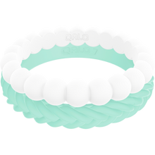 Load image into Gallery viewer, Women silicone ring wedding cute durable pretty white stackable