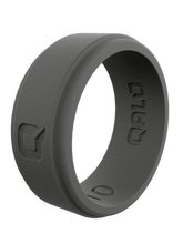 Cargar imagen en el visor de la galería, Wedding band silicone men gray grey durable comfortable ring