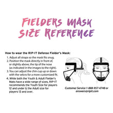 Cargar imagen en el visor de la galería, Rip-It Original Defense Softball Fielder's Mask.Rip-It Original Defense Softball Fielder's Mask. face mask face mask fielding mask fielding mask face mask girls fielding mask women fielding mask facemark for girls facemark for women red white black blue fielding mask sizing chart for ripit fielders mask