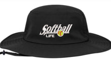 Cargar imagen en el visor de la galería, Pacific Headwear Bucket/Boonie Hat - Softball Life.Pacific Headwear Bucket/Boonie Hat - Softball Life bucket hats for women softball bucket hats girl bucket hats boogie hats for women boogie hats for girls softball player bucket hats black bucket hats