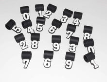 Cargar imagen en el visor de la galería, Single Digit Custom Silicone Numbers for Baseball/Softball Titanium Necklaces titanium sports necklace numbers numbers numbers necklaces
