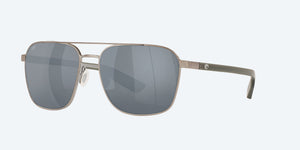 Costa Wader Gray Silver Polarized Polycarbonate (580P) Sunglasses