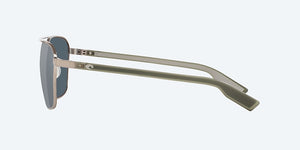 Costa Wader Gray Silver Polarized Polycarbonate (580P) Sunglasses