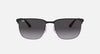 Ray-Ban 3569 Sunglasses: Polished Black On Silver/Grey Gradient