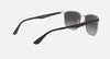 Ray-Ban 3569 Sunglasses: Polished Black On Silver/Grey Gradient