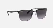 Cargar imagen en el visor de la galería, Ray-Ban 3569 Sunglasses: Polished Black On Silver/Grey Gradient
