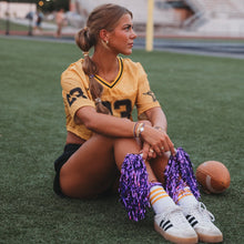 Cargar imagen en el visor de la galería, K'lani Hair Tie Bracelet Game Day Purple / Yellow
