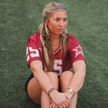 Cargar imagen en el visor de la galería, K'lani Hair tie Bracelet Game Day Maroon / Gray
