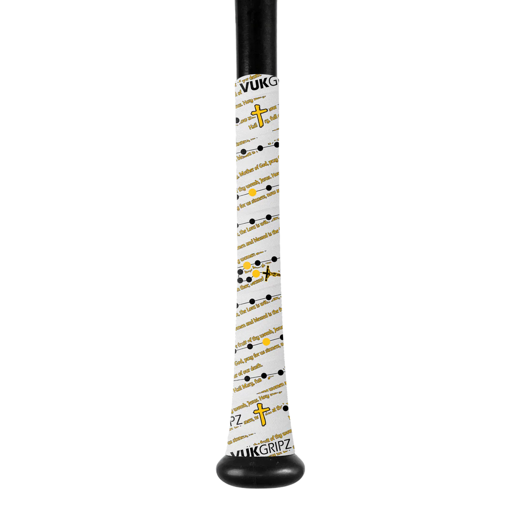 Faith Bat Grip Tape - Rosary White