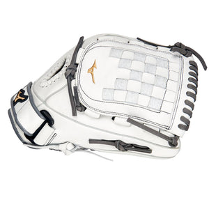 Mizuno MVP PRIME FASTPITCH SOFTBALL GLOVE 12", WHITE/GREY