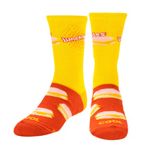 Load image into Gallery viewer, Cool Socks Lunchables Crackers, Ham &amp; Cheese Big Kids Crew Socks

