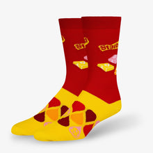 Load image into Gallery viewer, Cool Socks Starburst Juicy Red Crew Socks
