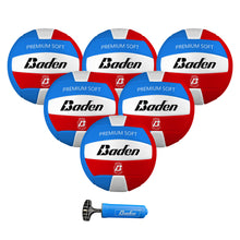 Load image into Gallery viewer, Baden Premium Soft Volleyball 6 Pack
