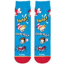 Load image into Gallery viewer, Cool Socks Kellogg&#39;s Rice Krispies Snap, Crackle &amp; Pop! Big Kids Crew Socks
