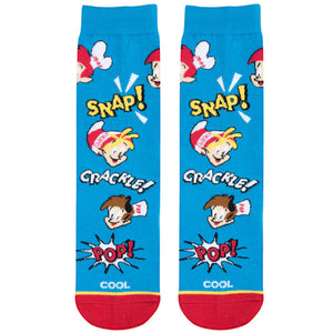 Cool Socks Kellogg's Rice Krispies Snap, Crackle & Pop! Big Kids Crew Socks