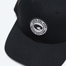 Load image into Gallery viewer, Costa Medallion Trucker Hat - Black
