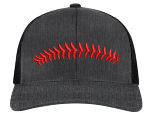 Pacific Headwear Snapback Hat: Baseball Stitches