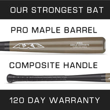 Cargar imagen en el visor de la galería, Axe Pro Maple Composite Wood Bat - Flared Handle
