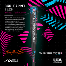 Cargar imagen en el visor de la galería, Axe Avenge Pro 3 Hybrid USA Baseball Bat , -8
