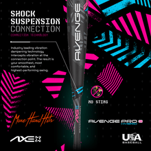 Cargar imagen en el visor de la galería, Axe Avenge Pro 3 Hybrid USA Baseball Bat , -5
