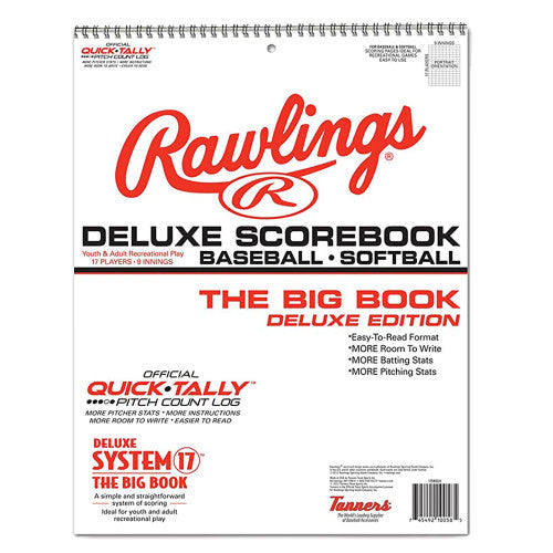 Rawlings Deluxe Big Scorebook - Baseball & Softball Big Book 17SBDLX