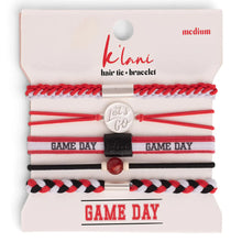 Cargar imagen en el visor de la galería, K'lani Hair tie Bracelet Game Day Red / White
