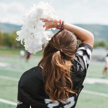 Cargar imagen en el visor de la galería, K'lani Hair tie Bracelet Game Day Red / White
