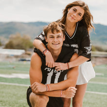 Cargar imagen en el visor de la galería, K'lani Hair tie Bracelet Game Day Red / White
