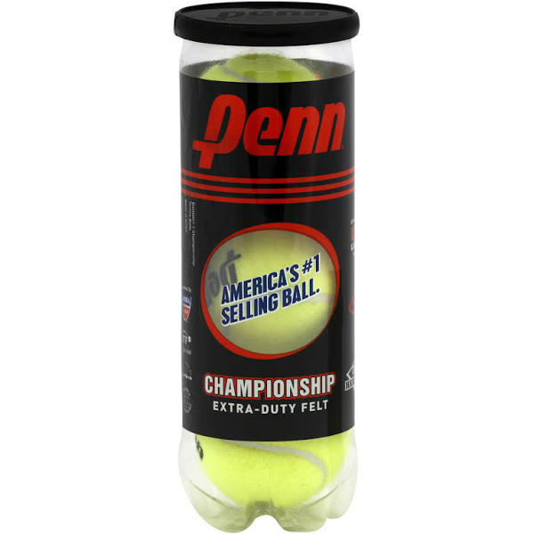 Penn Championship Tennis Balls - Extra Duty Felt Pressurized Tennis Balls -  1 Can, 3 Balls