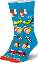 Load image into Gallery viewer, Cool Socks Kellogg&#39;s Rice Krispies Snap, Crackle &amp; Pop! Big Kids Crew Socks
